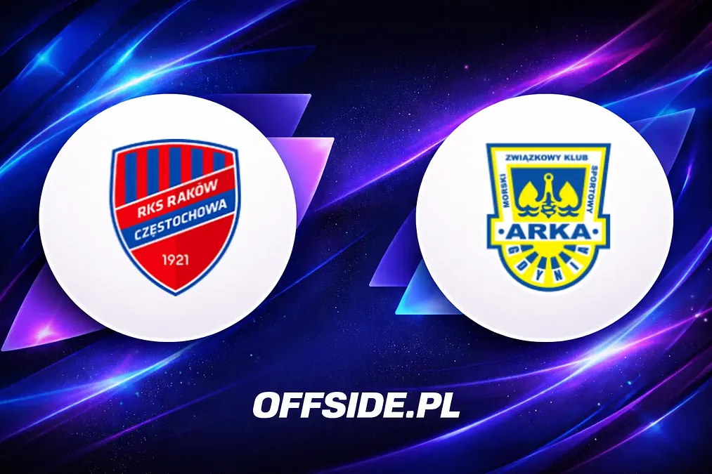 Oficjalne składy Raków Częstochowa vs. Arka Gdynia ujawnione