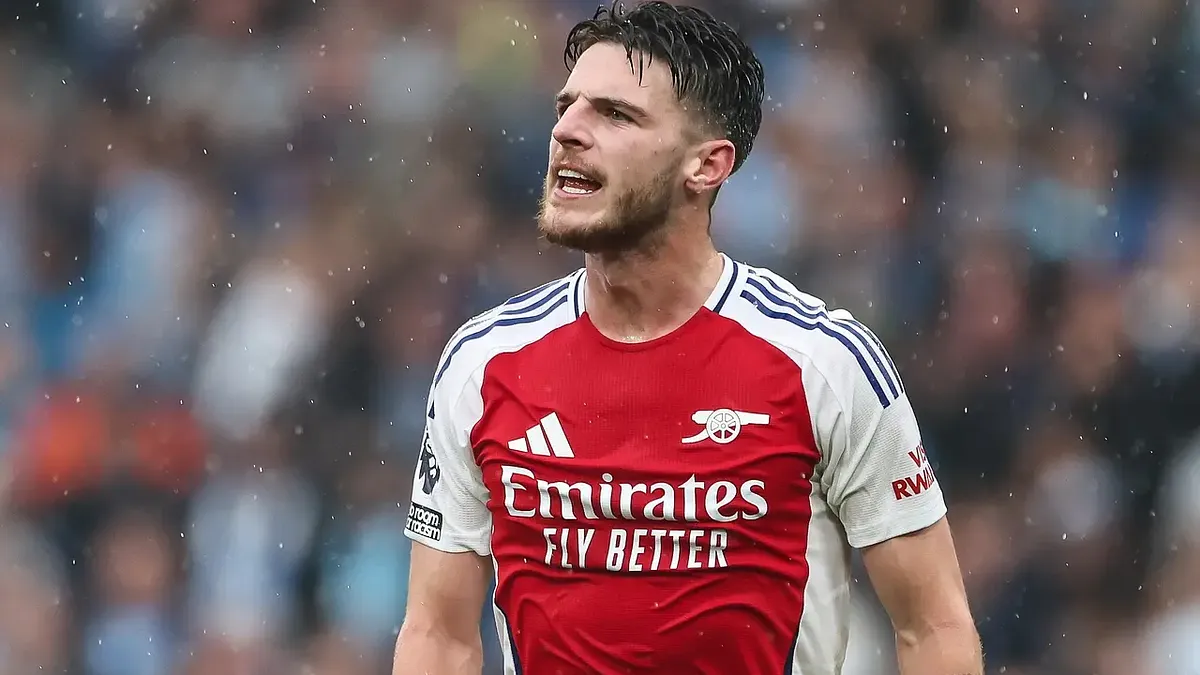 Zabawny wypadek Rice'a podczas triumfu Arsenalu nad City 3:0